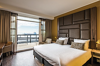 Hotelkamer met zeezicht van Fletcher Hotel-Restaurant Arion-Vlissingen